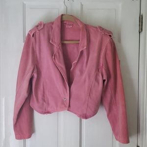 Pink Denim Jacket Sz M